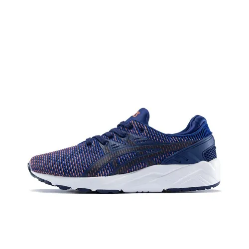 Asics Gel Kayano Trainer Evo Low Топ Беговые кроссовки Унисекс Синий Оранжевый