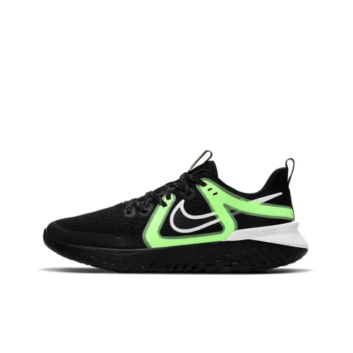 Nike Legend React 2 Slip-resistant Abrasion-resistant Low-top Беговые кроссовки Мужские Черный Зеленый Белый