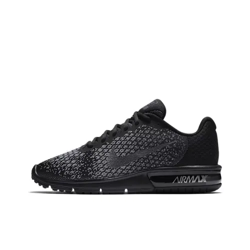 Nike Air Max Sequent Low Топ Повседневные Беговые Кроссовки Унисекс Черные
