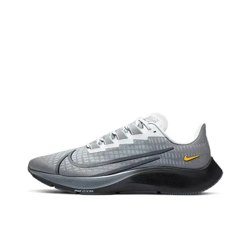 Nike Pegasus 37 Амортизаторы Slip-resistant Низкий Топ Повседневные Беговые кроссовки Мужские Черные Серые