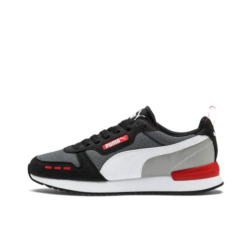 PUMA R78 Амортизация Противоскользящий Легкий Низкий Топ Беговые кроссовки Унисекс Черный Серый