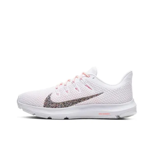 Nike QUEST 2 Slip-Resistant Дышащий Легкий Низкий Топ Марафон Беговые кроссовки Женские Белые