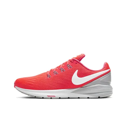 Nike Zoom Structure 22 Амортизаторы Slip-resistant Низкий топ Повседневная беговая обувь Унисекс Лазерный красный