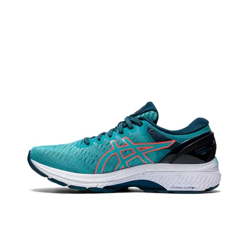 Asics Gel Kayano 27 Low Топ Беговые кроссовки Женские Черный Зеленый