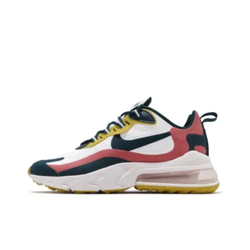 Nike Air Max 270 React MID Топ Беговые кроссовки Мужские Белый Синий Зеленый