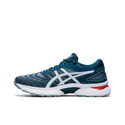 Asics Gel Nimbus 22 Low Топ Беговые кроссовки Мужские Синие Белые