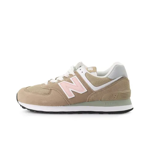 New Balance NB 574 Low Топ Повседневные Беговые Кроссовки Женские Желто-Коричневые B Ширина