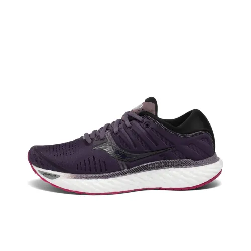 Saucony Hurricane Амортизация Легкий Низкий Верх Резистентный Поддержка Низкий Топ Беговые кроссовки Женские Фиолетовый Черный