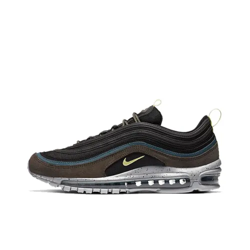 Nike Air Max 97 Амортизация Устойчивый к истиранию Дышащий Низкий Топ Беговые кроссовки Мужской Черный Коричневый Зеленый