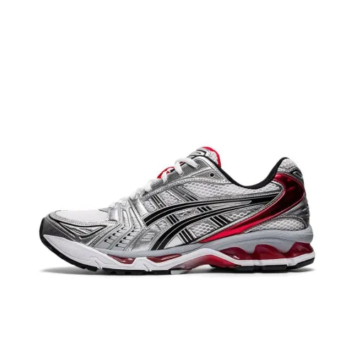 Asics Gel Kayano 14 Low Топ Беговые кроссовки Унисекс Белый Красный