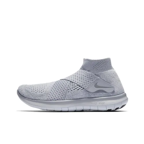 Nike Free RN Slip-Resistant Дышащий Легкий Низкий Топ Марафон Беговые кроссовки Женские Wolf Gray