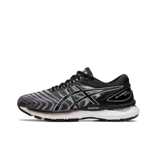 Asics Gel Nimbus 22 Low Топ Беговые кроссовки Мужской Черный Белый 2E Ширина