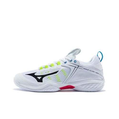 Mizuno Wave Claw Шокаблоки Противоскользящие Устойчивые к истиранию Дышащие Низкий Топ Беговые кроссовки Унисекс Белый Зеленый