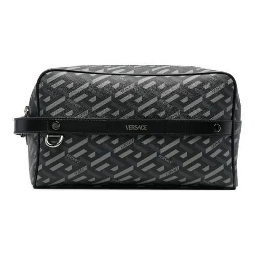 FANSIZHE Телячья кожа Клатч Сумка для туалетных принадлежностей Мужской Черный