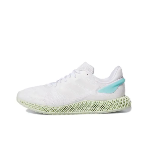Adidas 4D Run 1,0 Low Топ Беговые кроссовки Унисекс Белый Синий