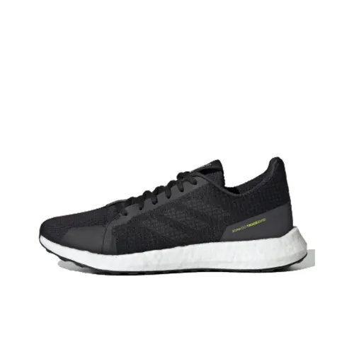 Adidas Senseboost Go Амортизаторы Shock Slip-resistant Abrasion-resistant Низкий топ Марафон Беговые кроссовки Мужские Черный Серый