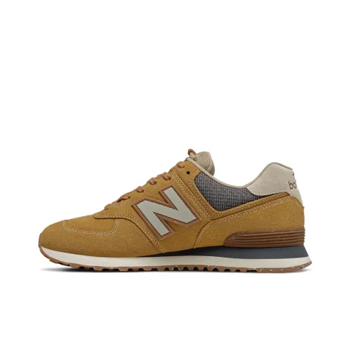 New Balance NB 574 Low Топ Повседневные Беговые Кроссовки Унисекс Земляной Желтый D Ширина