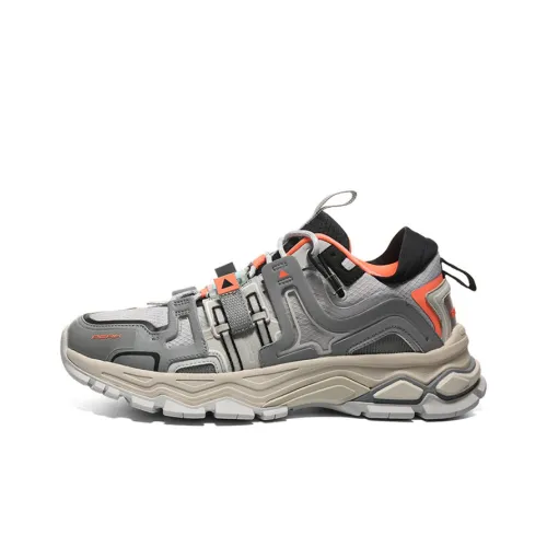 PEAK Шокабассиверы Slip-Resistant Abrasion-Resistant Низкий Топ Беговые кроссовки Мужские Светло-Серый