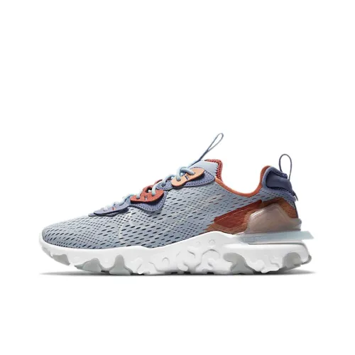 Nike React Vision Shock Absorbers Slip-Resistant Low Top Casual Running Shoes Men's Blue White Red Найк React Vision Shock Absorbers Противоскользящие Низкие Кеды Повседневные Беговые Кроссовки Мужские Синий Белый Красный