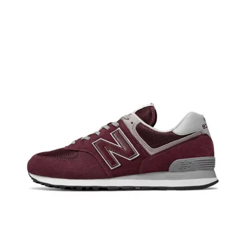 New Balance NB 574 Легкий Низкий Топ Повседневная Беговая Обувь Унисекс Бордовый D Ширина Корпуса