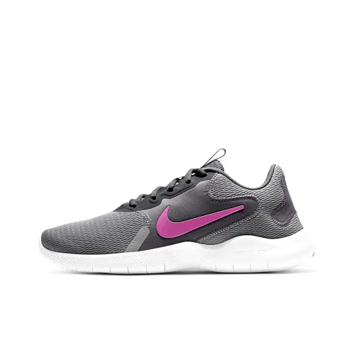 Nike Flex Experience RN 9 Амортизирующие низкие беговые кроссовки с противоскользящим эффектом женские серо-фиолетовые