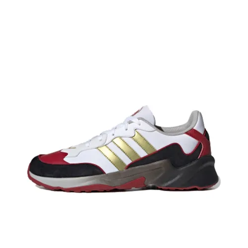 Adidas Neo 20 FX Slip-resistant Abrasion-resistant Low Top Marathon Running Shoes Men's White Red Black Adidas Neo 20 FX Slip-resistant Abrasion-resistant Низкий Топ Марафон Беговые Кроссовки Мужские Белый Красный Черный
