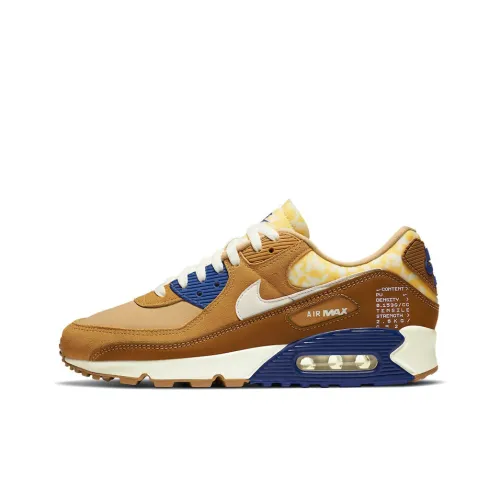 Nike Air Max 90 Low Топ Беговые кроссовки Мужские Коричневые Желтые