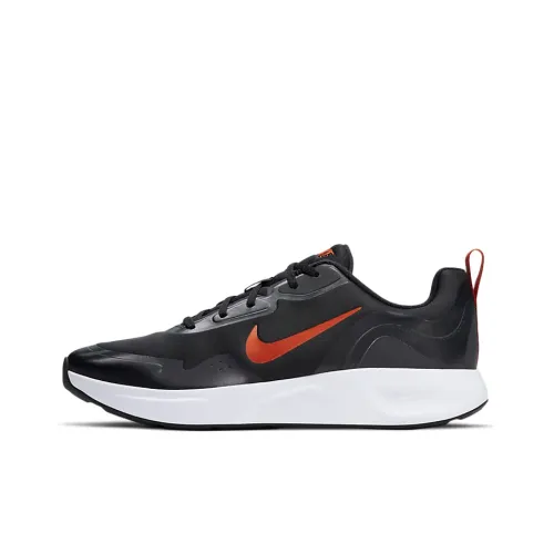 Nike Wearallday Shock Absorbers Slip-Resistant Low Top Marathon Running Shoes Men's Black Red Найк Wearallday Shock Absorbers Slip-Resistant Низкий Топ Марафон Беговые Кроссовки Мужские Черный Красный