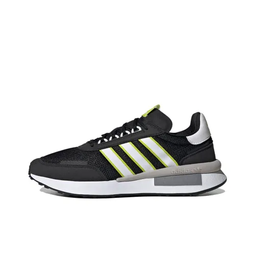 Adidas Originals Retroset Амортизация Низкие Беговые Кроссовки Мужские Черно-Белые-Желтые