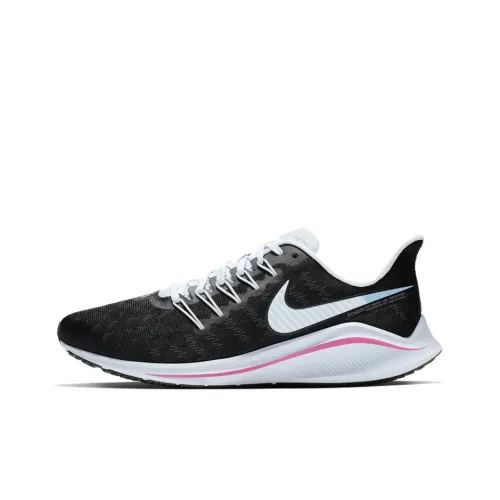 Nike Air Zoom Vomero 14 Амортизаторы Slip-resistant Низкий топ Повседневные Беговые кроссовки Женские Черный Белый Розовый