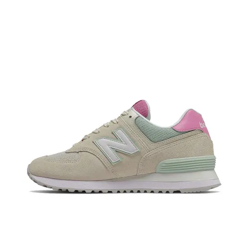 New Balance NB 574 Low Топ Беговые кроссовки Женские Серый Розовый