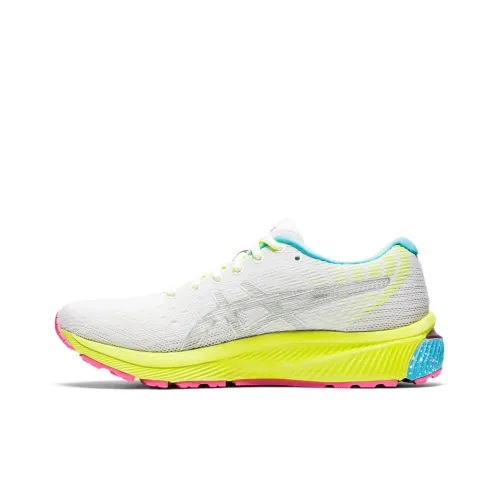 Asics Гель CUMULUS 22 Low Топ Беговые кроссовки Женские Белый Розовый Желтый