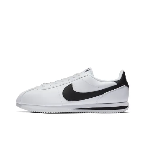 Nike Cortez Low Топ Беговые кроссовки Мужские Белый Черный