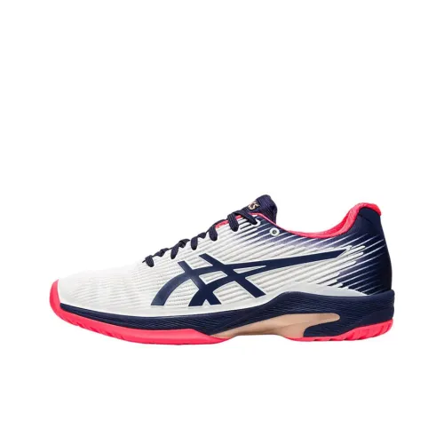 Asics Slip Resistant Abrasion Resistant Breathable Low-Top Беговые кроссовки Женские Белые Синие