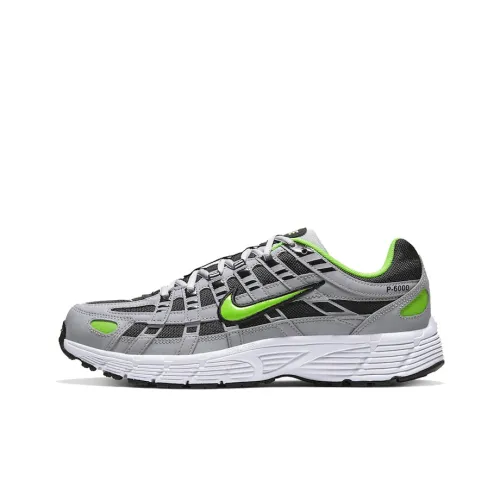 Nike P 6000 Low Топ Беговые кроссовки Унисекс Серый Серебряный Зеленый