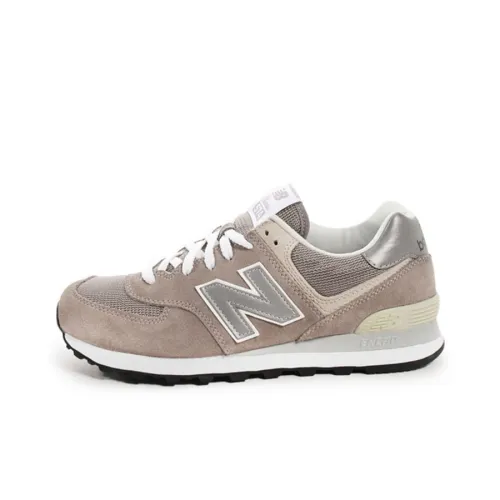 New Balance NB 574 Амортизация Низкий Топ ПУ (полиуретан) Беговые кроссовки Унисекс Темно-серый
