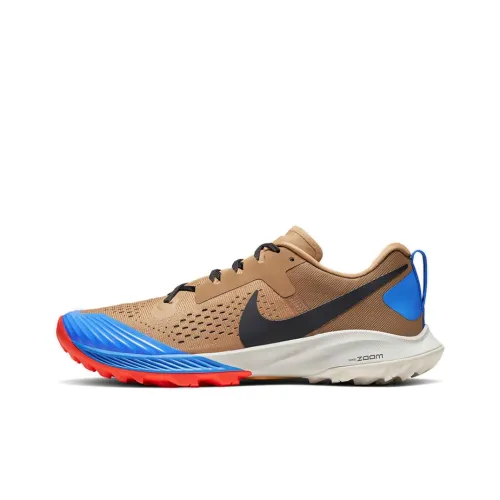 Nike Air Zoom Terra Kiger 5 Амортизация Дышащий Легкий Низкий Топ Беговые кроссовки Мужской Хаки