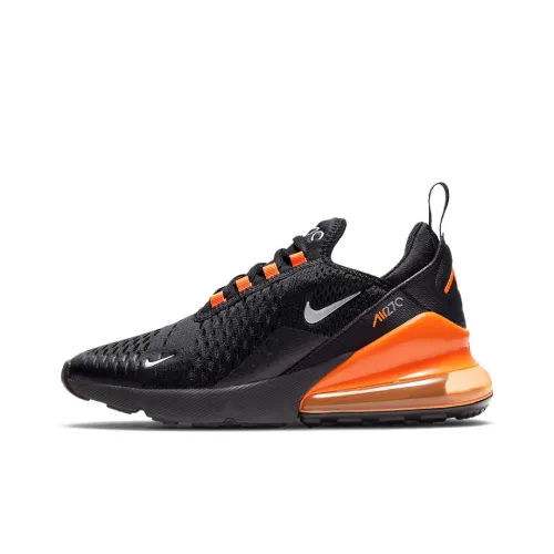 Nike Air Max 270 Low Беговые кроссовки GS Черные и Оранжевые