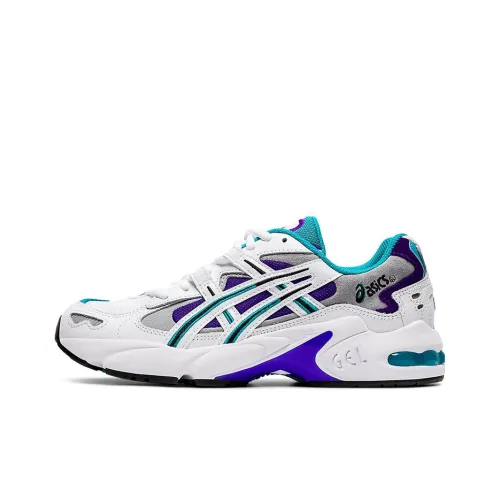 Asics Gel Kayano 5 Low Топ Беговые кроссовки Женские Белые Синие