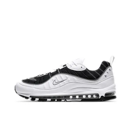 Nike Air Max 98 Low Топ Повседневные Беговые Кроссовки Унисекс Черный Белый