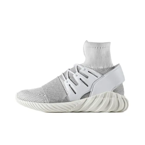 Adidas Originals TUBULAR Противоскользящие высокие беговые кроссовки унисекс серо-белые