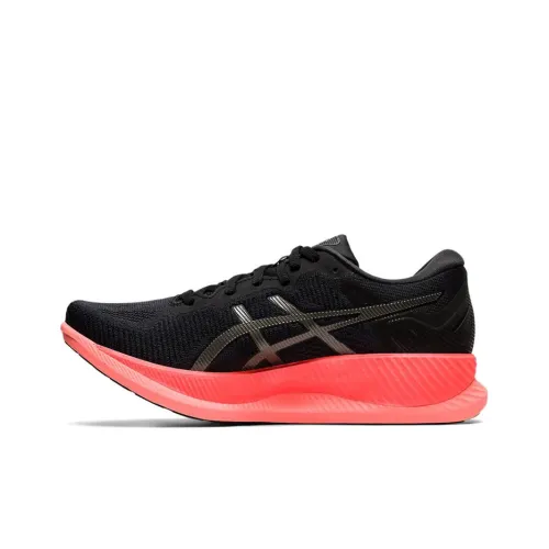 Asics Glideride Low Топ Беговые кроссовки Женские Черный Розовый