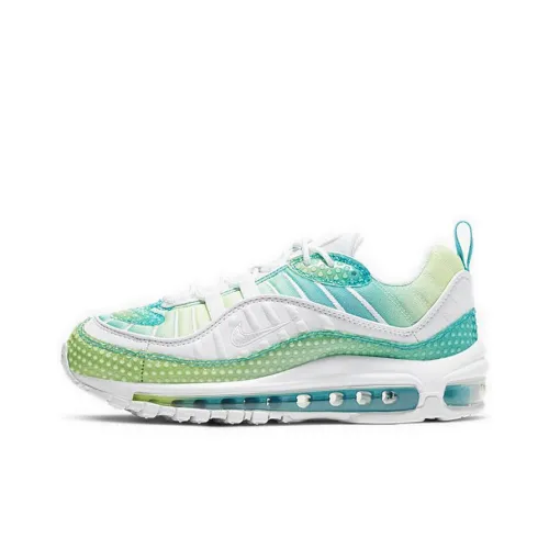Nike Air Max 98 Low Беговые кроссовки Женские Синие Зеленые