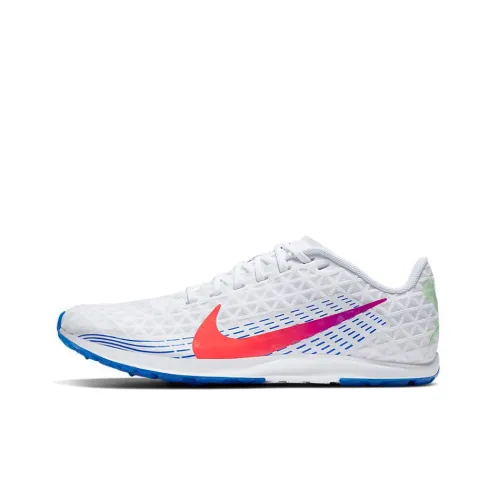 nike Zoom Rival Slip Resistant Abrasion Resistant Низкий Топ Повседневные Беговые кроссовки Женские Белые Синие