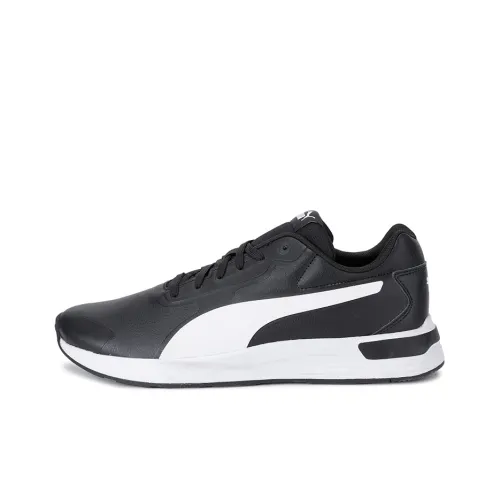 PUMA Taper Slip-Resistant Abrasion-Resistant Легкий Низкий Топ Беговые кроссовки Унисекс Черный Белый