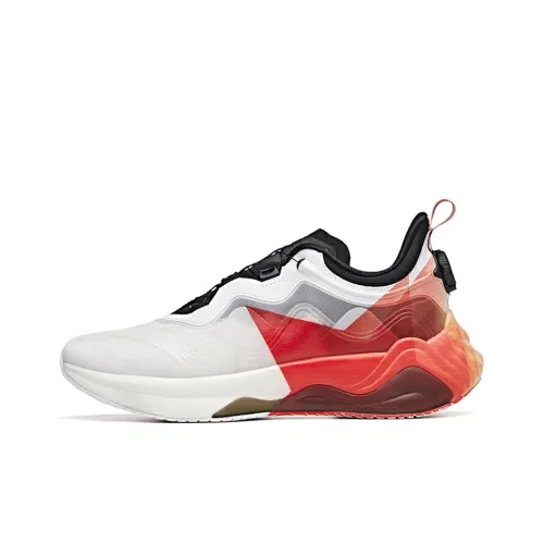 ANTA Амортизация Противоскользящее покрытие Низкий топ Беговые кроссовки Мужские Красный Белый