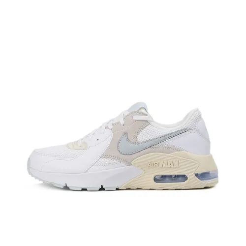 Nike Air Max Excee Low Топ Air Cushion Повседневные Беговые Кроссовки Женские Белые Серые Пэчворк