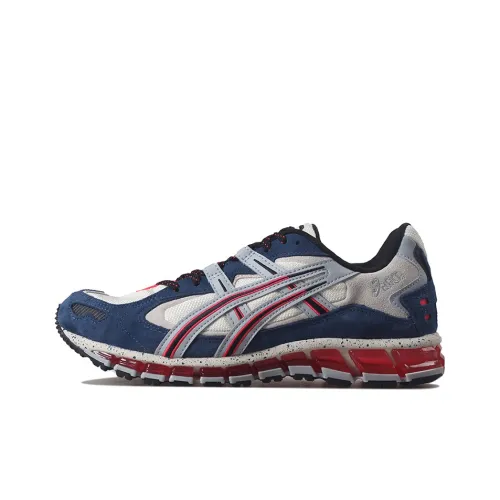 Asics Gel Kayano 5 Low Топ Резина Беговые кроссовки Мужские Синий Красный
