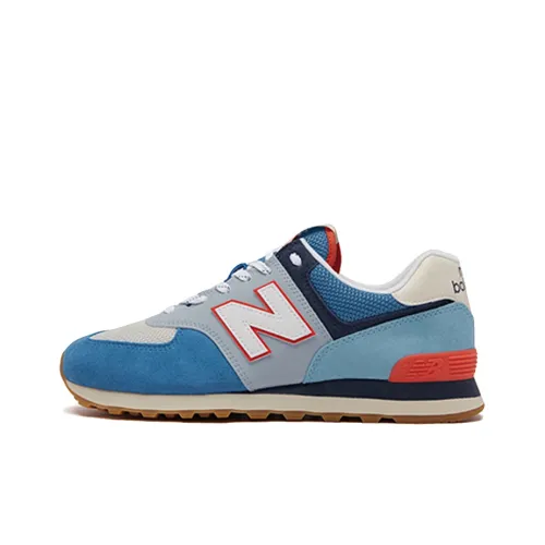 New Balance NB 574 Low Топ Беговые кроссовки Унисекс Белый Синий