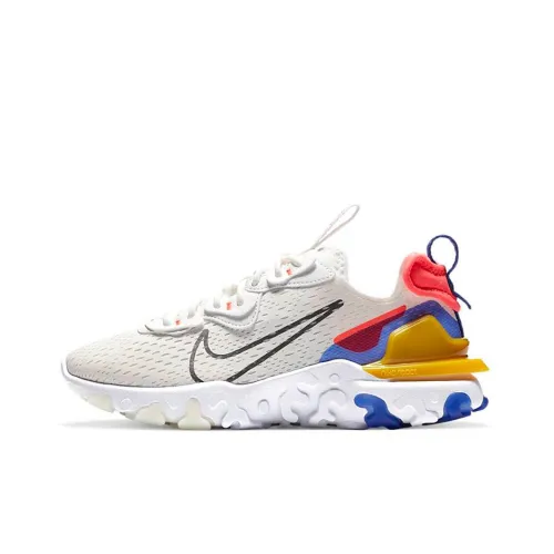 nike React Vision Shock Absorbers Slip-resistant Low Top Casual Running Shoes Women's White Blue Pink nike React Vision Shock Absorbers Низкий топ противоскользящие повседневные беговые кроссовки белый синий розовый
